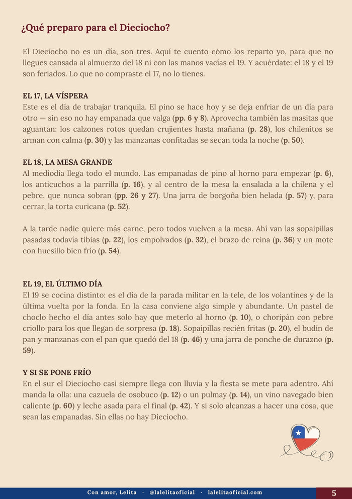 El plan de los tres días: qué cocinar el 17, el 18 y el 19