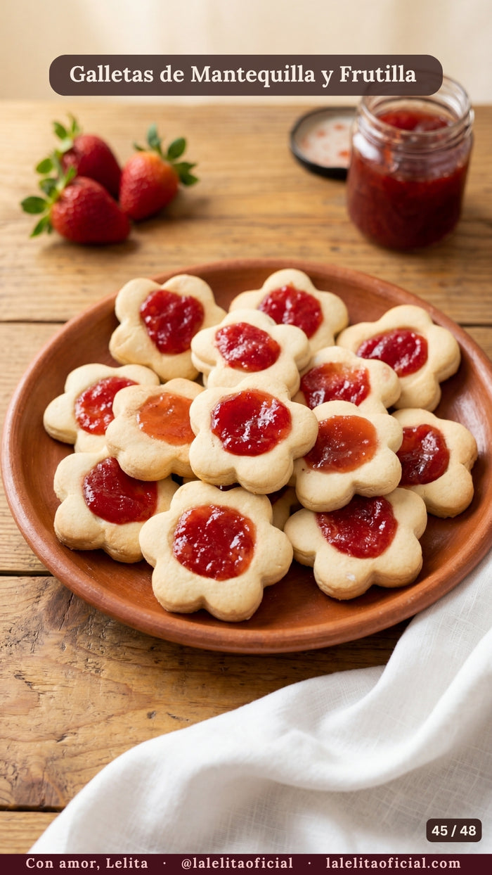 Y las de ocasión, como estas de mantequilla y frutilla
